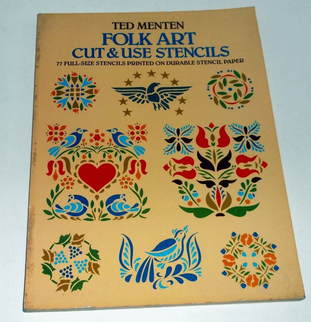 Folk Art Cut & Use Stencils – paperback Menten, Ted