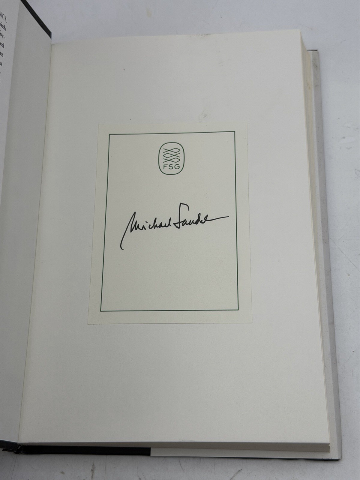 Signed First Edition The Tyranny of Merit Michael J. Sandel 2020 Hardcover
