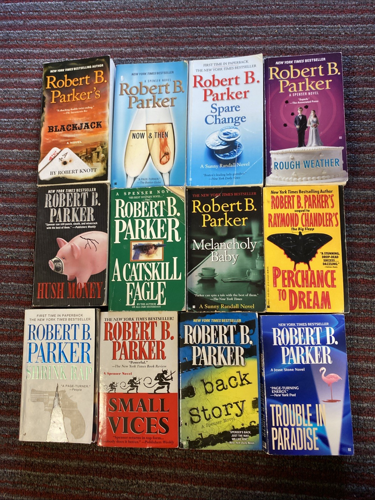 ROBERT B. PARKER lot Of 12 Paperbacks