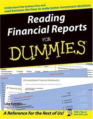 Reading Financial Reports For Dummies – 0764577336, paperback, Lita Epstein