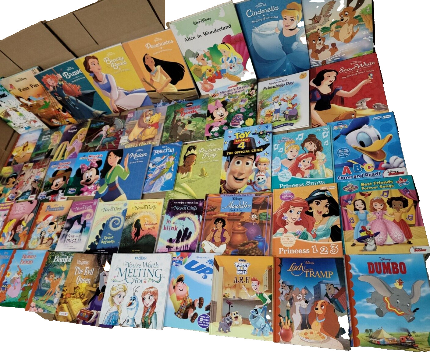 Lot of 10 Walt Disney Popular Cartoon Children Kids Books-MIX *RANDOM* UNSORTED