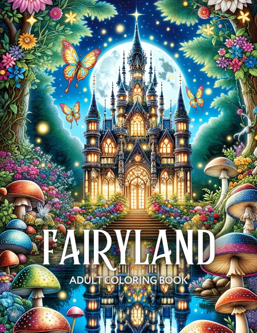 Fairyland Adult Coloring Book Fairytale Designs of Enchanting Fairies Magical