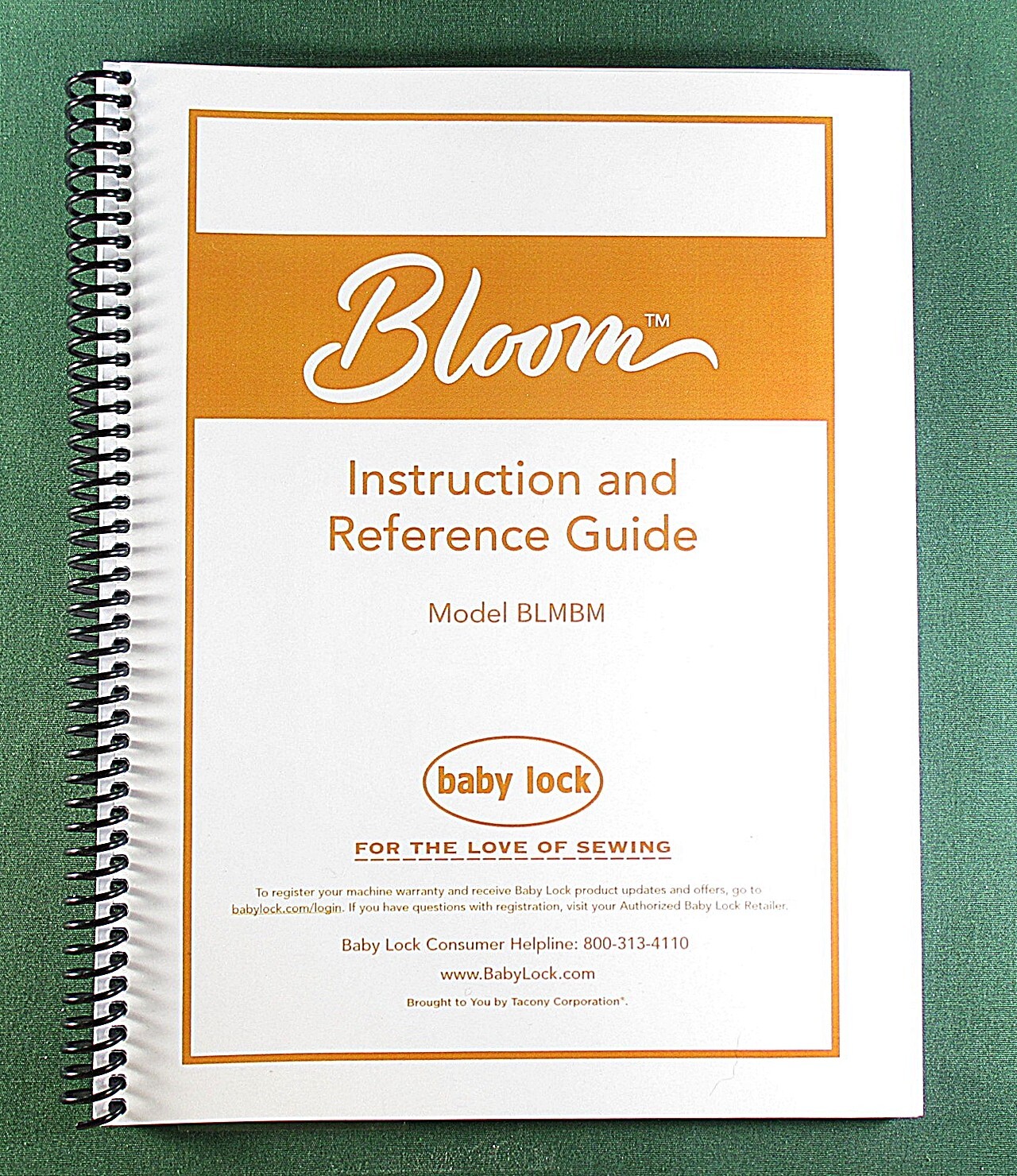 Baby Lock BLMBM Bloom Instruction Manual Guide: 124 Pages & Protective Covers!