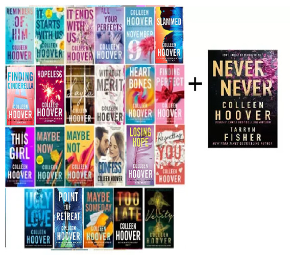 The Complete Collection of Colleen Hoover Top 24 Books Set, Paperback…….