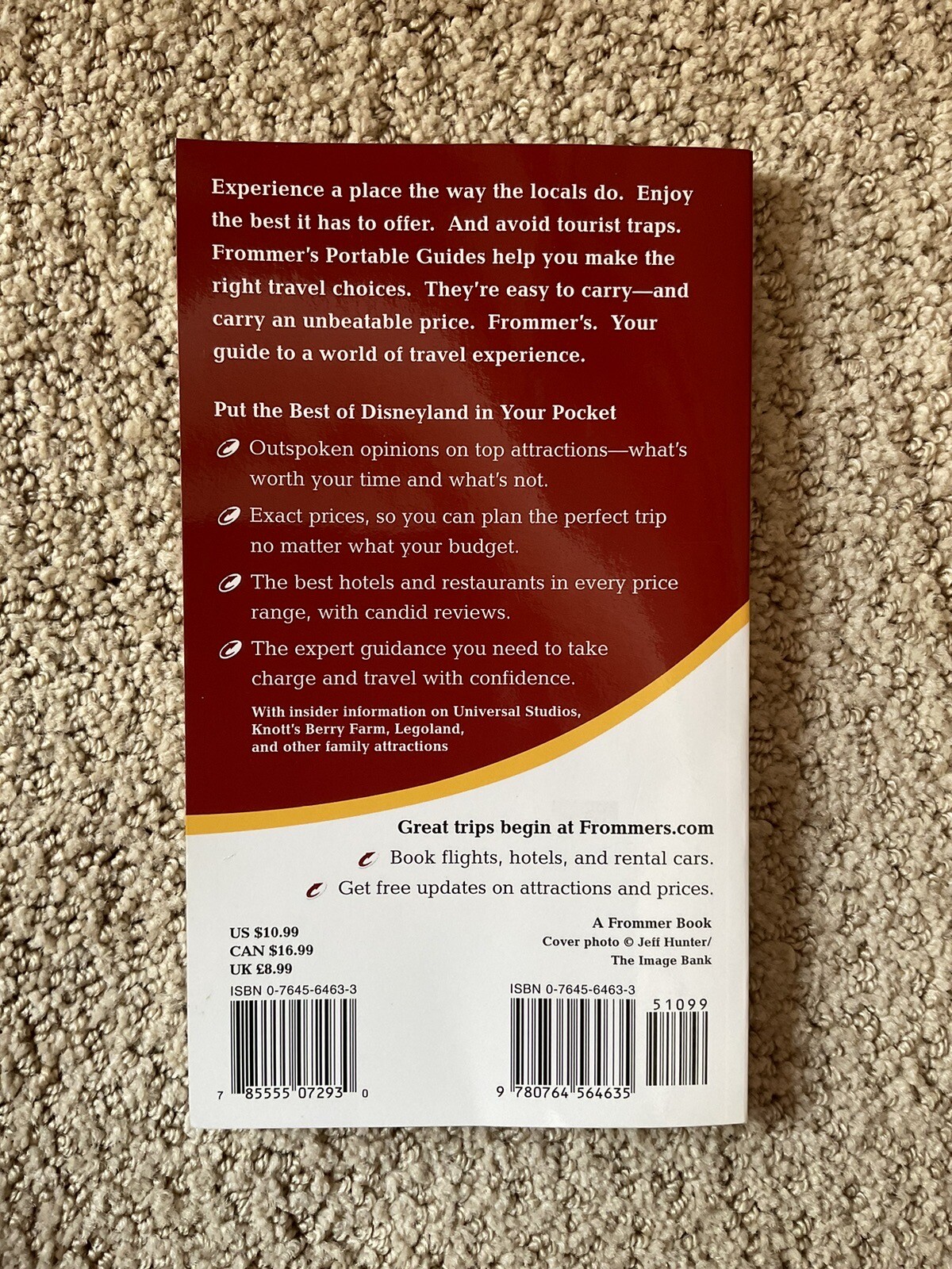 Frommer’s Portable Disneyland 1st Edition 2001 Trade Paperback 158 Pages