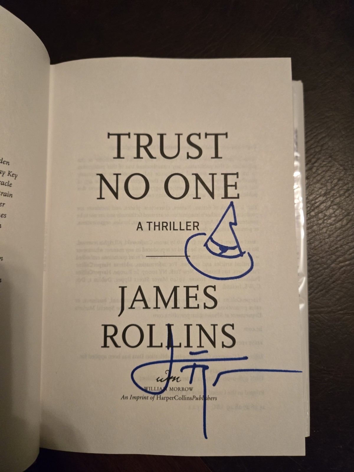 Trust No One James Rollins 1st Print Exclusive Signed Doodled 2 Variant Covers