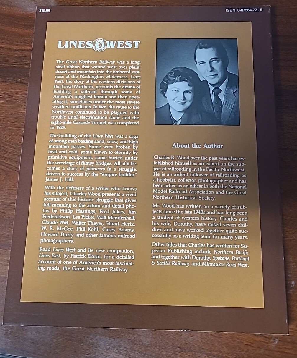 Great Northern Lines West – Perfect Paperback By Charles R. Wood O2