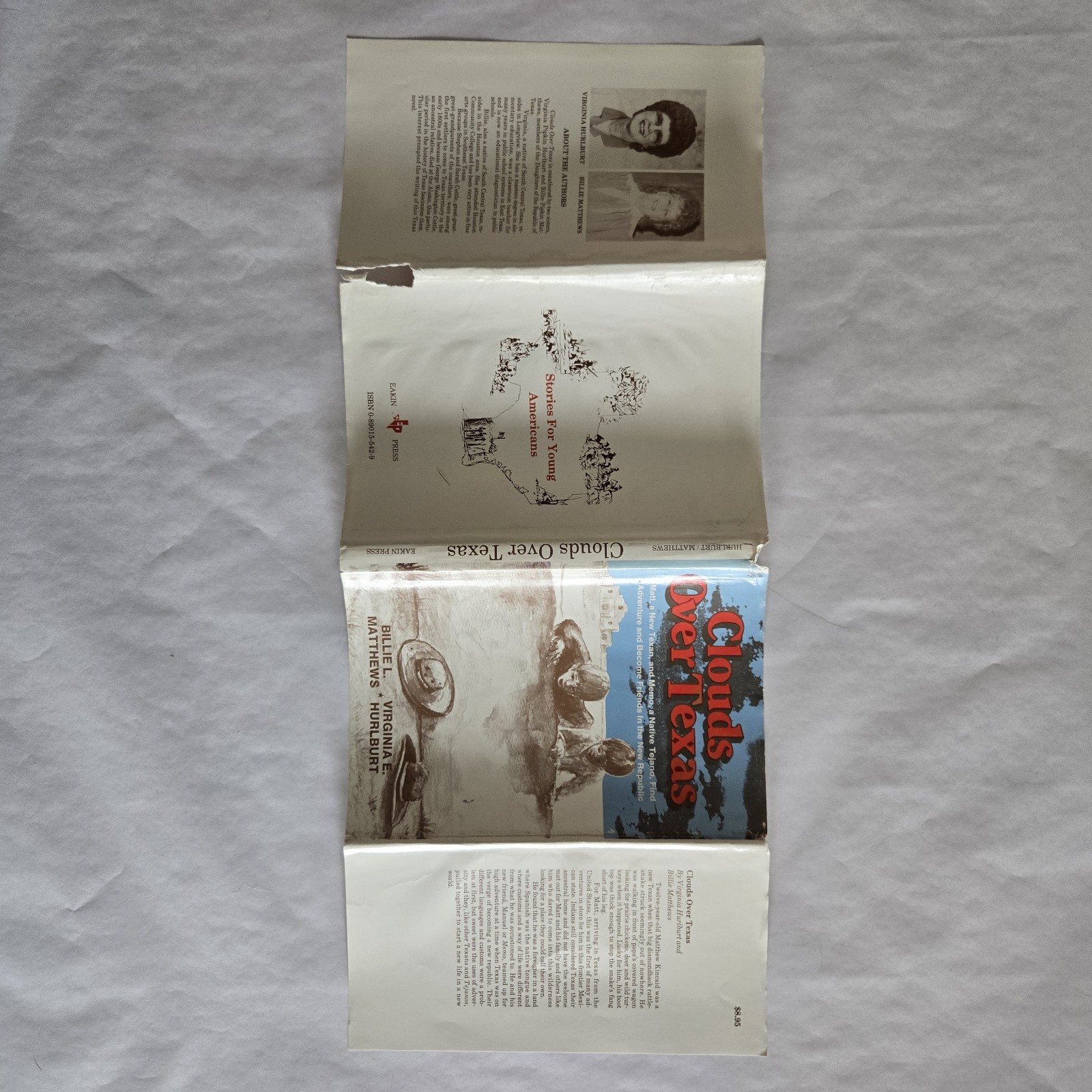SIGNED 1st Ed 1986 Clouds Over Texas – Billie Pipkin Matthews – Eakin Press