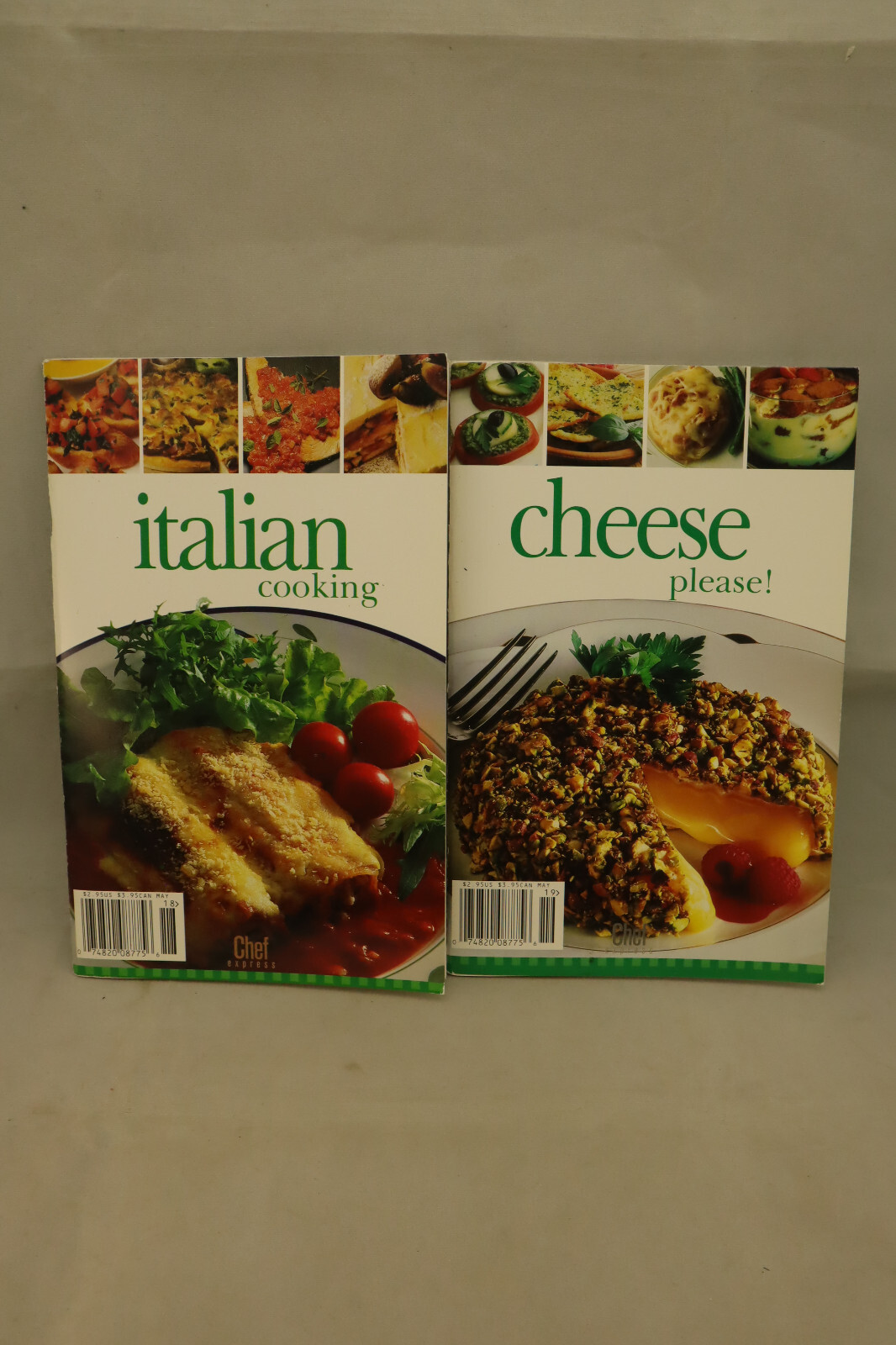Lot Of 2 Chef Express International Cook Books Cheese Please Italian Cooking