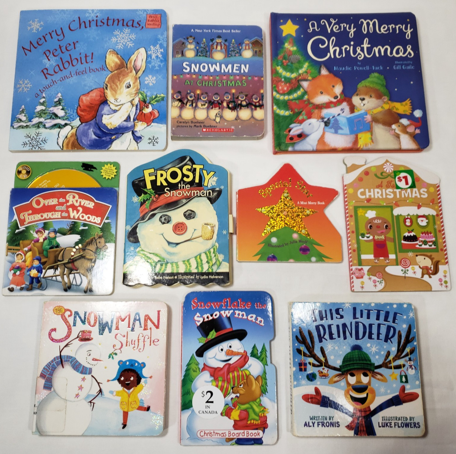Christmas Board Books Lot of 10 Books For Babies Toddlers Kids Preschool Holiday