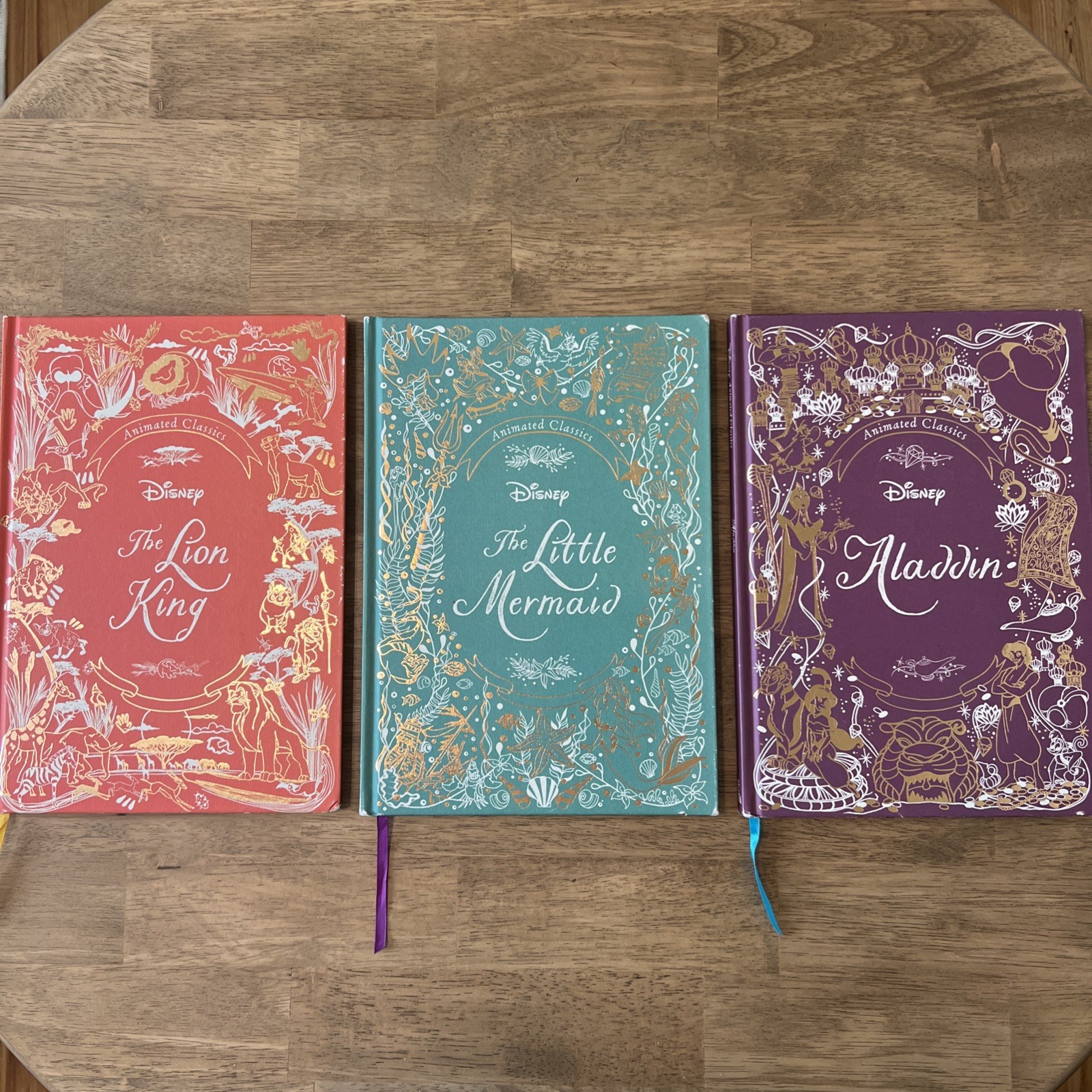 Disney Animated Classics, The Little Mermaid, The Lion King, Aladdin – Lot of 3
