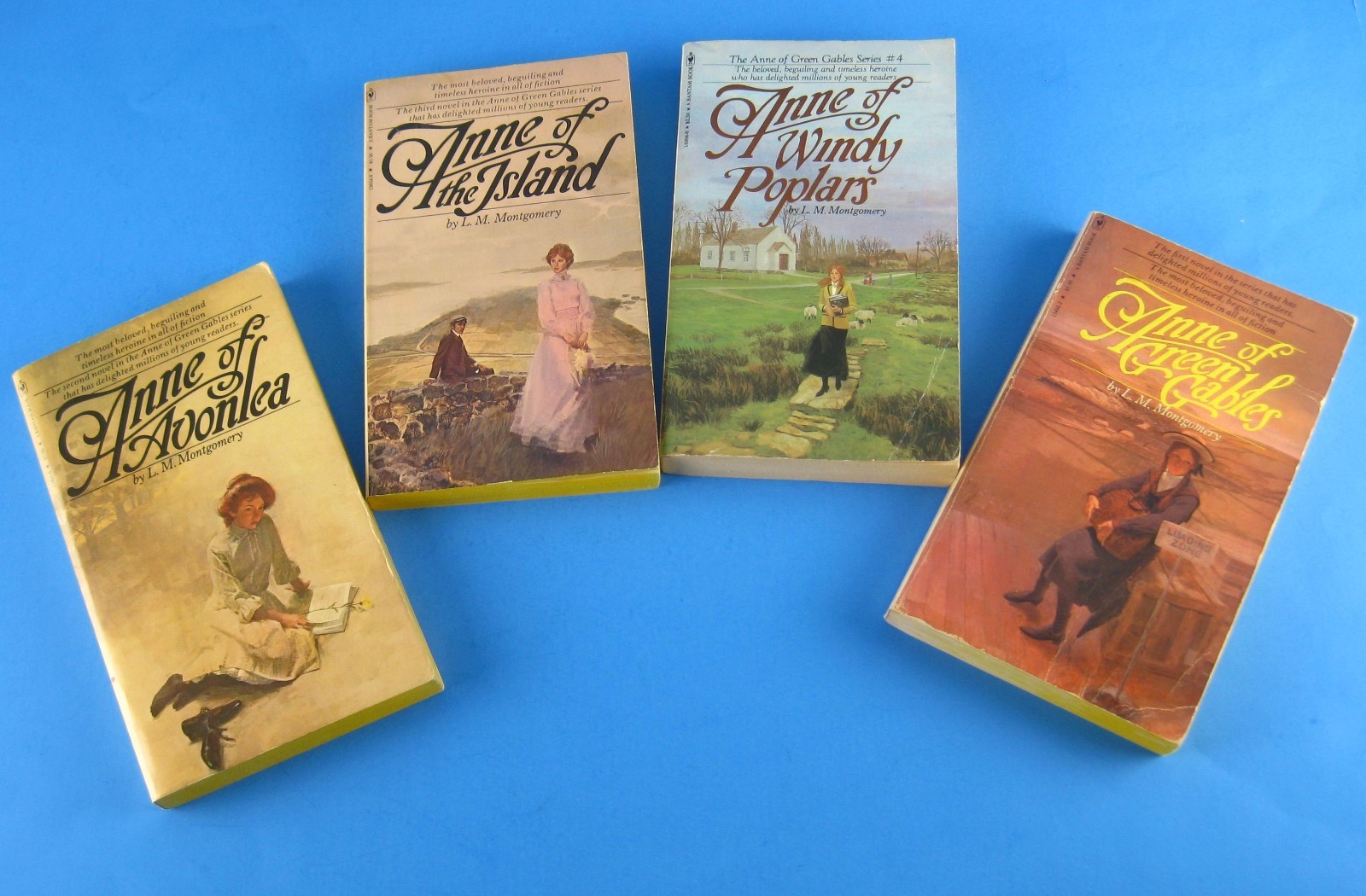 Anne of Green Gables Book Set 1-4 1 2 3 4 Vintage Bantam Paperbacks Series GOOD