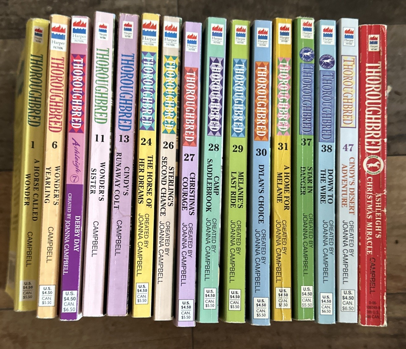 Thoroughbred Series Lot of 16 Joanna Campbell PB Horse Books 90’s