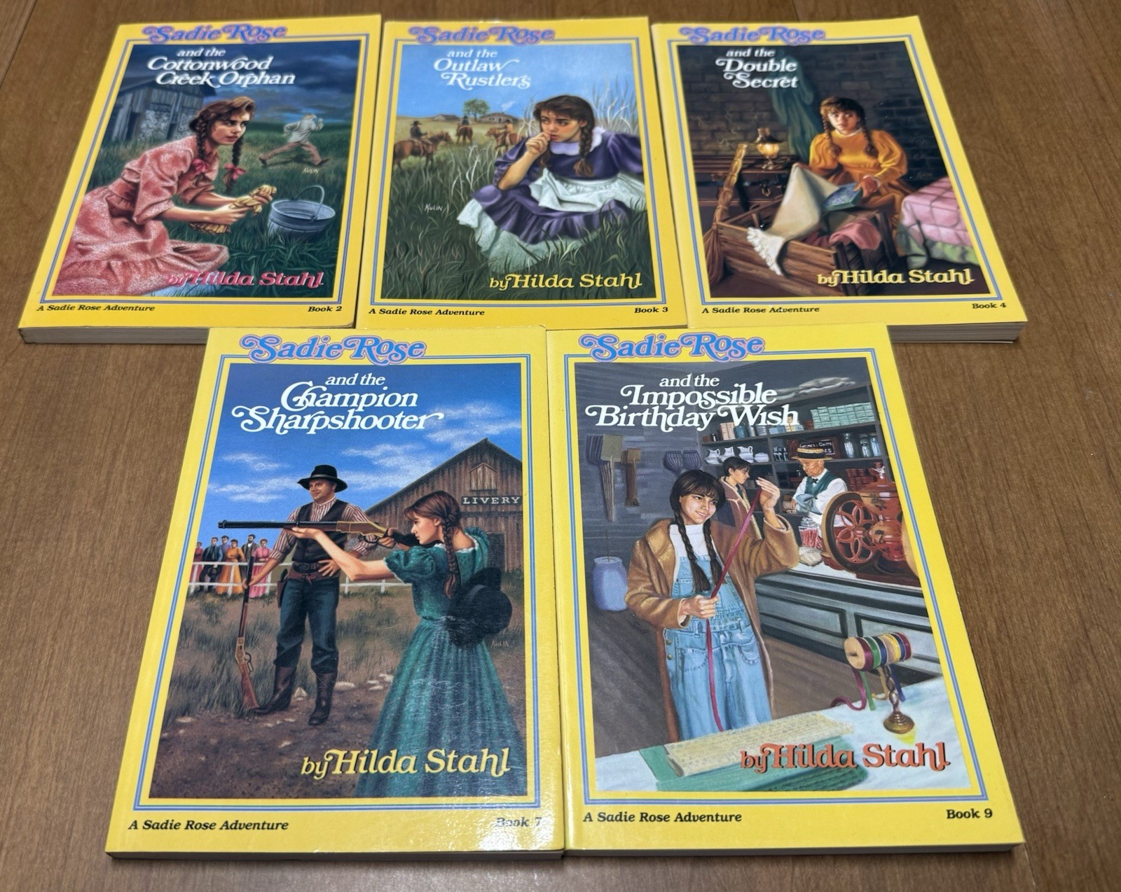 x5 Sadie Rose Book Lot Hilda Stahl Christian Girl Adventure 2 3 4 7 9 Western