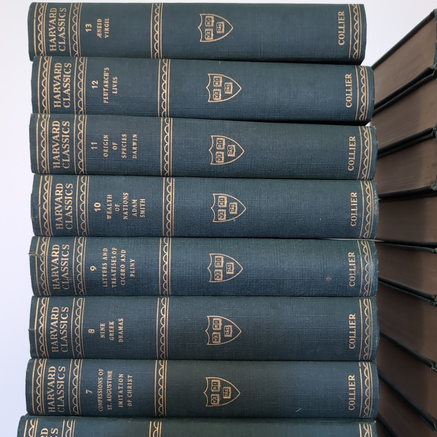 Harvard Classics Complete Set 52 Five Foot Shelf Books 1909 Collier RARE Green