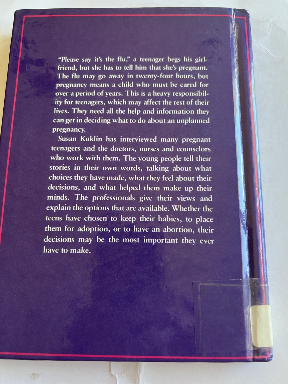What Do I Do Now? : Talking about Teen Pregnancy by Susan Kuklin 1991