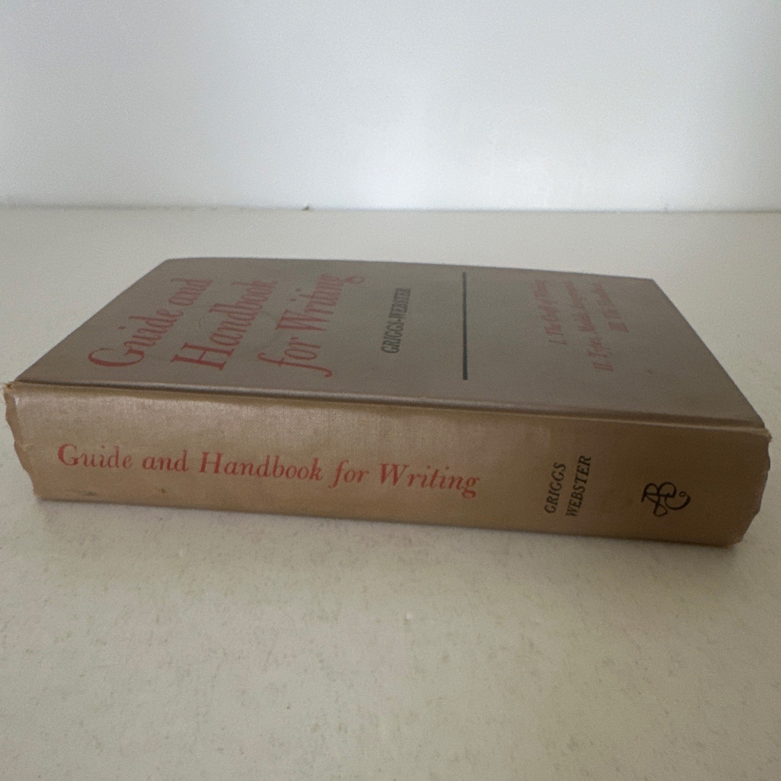 American Book Co Guide and Handbook for Writing Griggs & Webster HC 1964