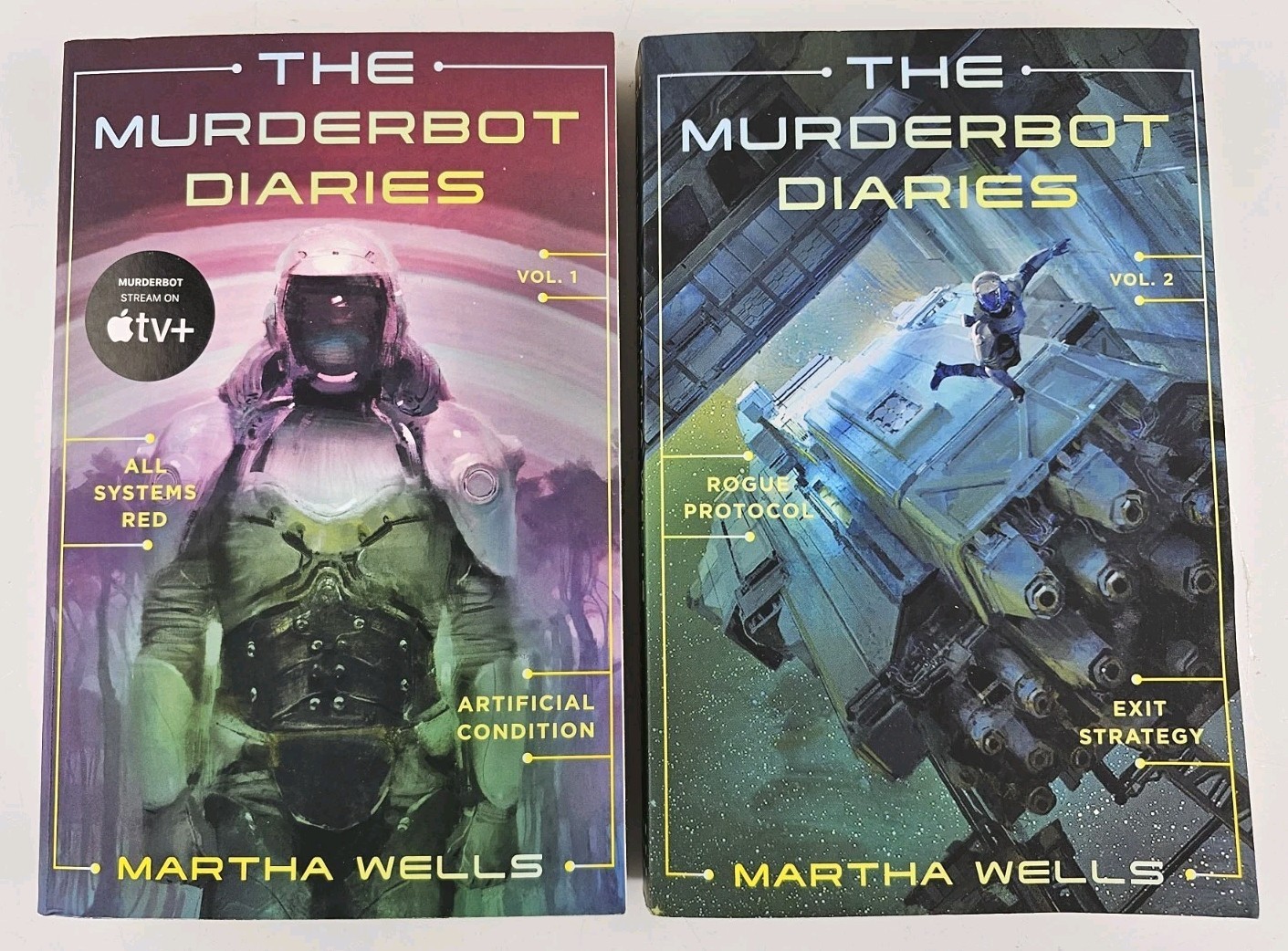 The Murderbot Diaries Vol 1 and 2 Author Martha Wells – Very Good! Paperback
