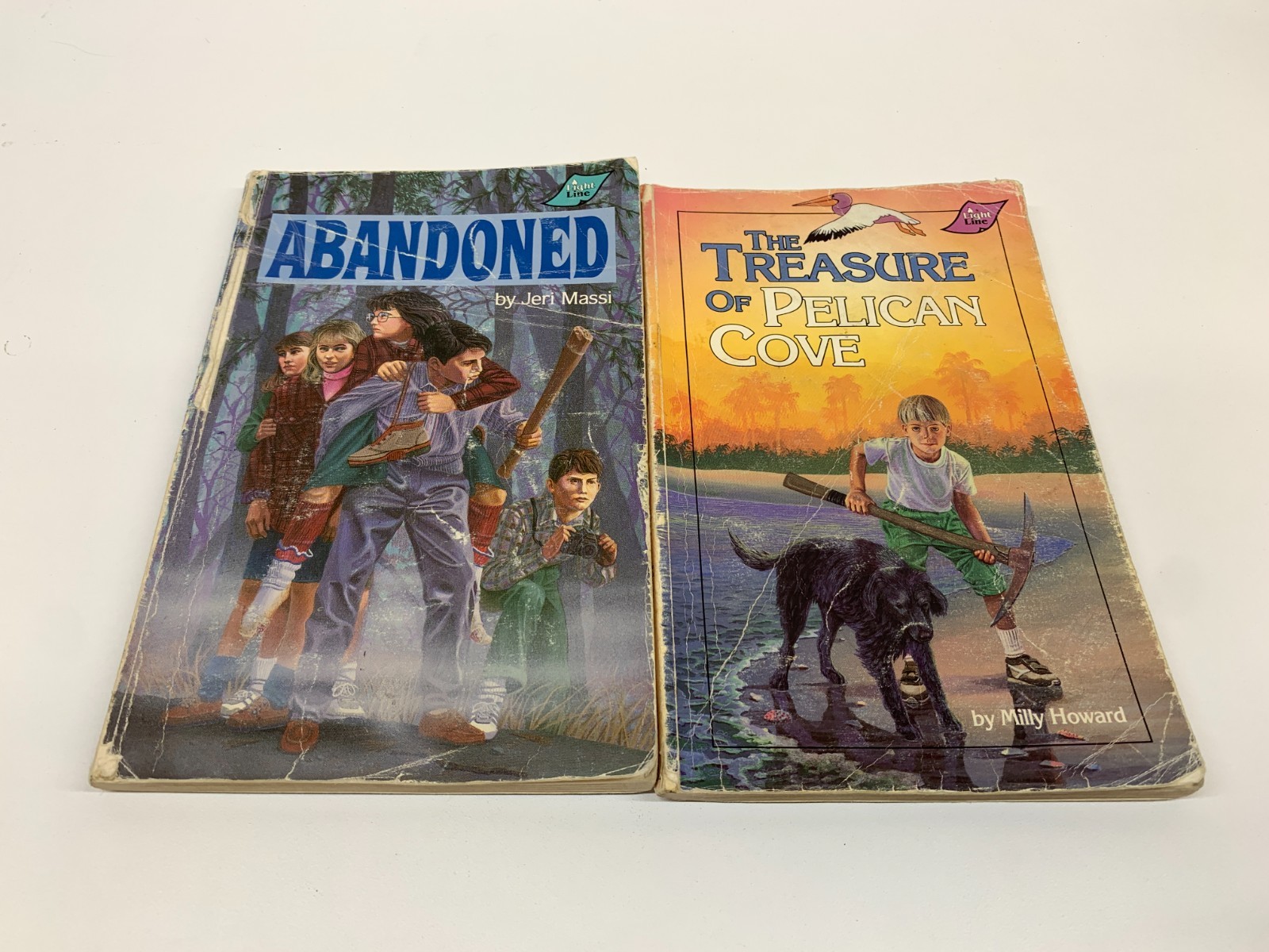 2 BJU Press Book Readers Abandoned and The Treasure Of Pelican Cove Paperbacks
