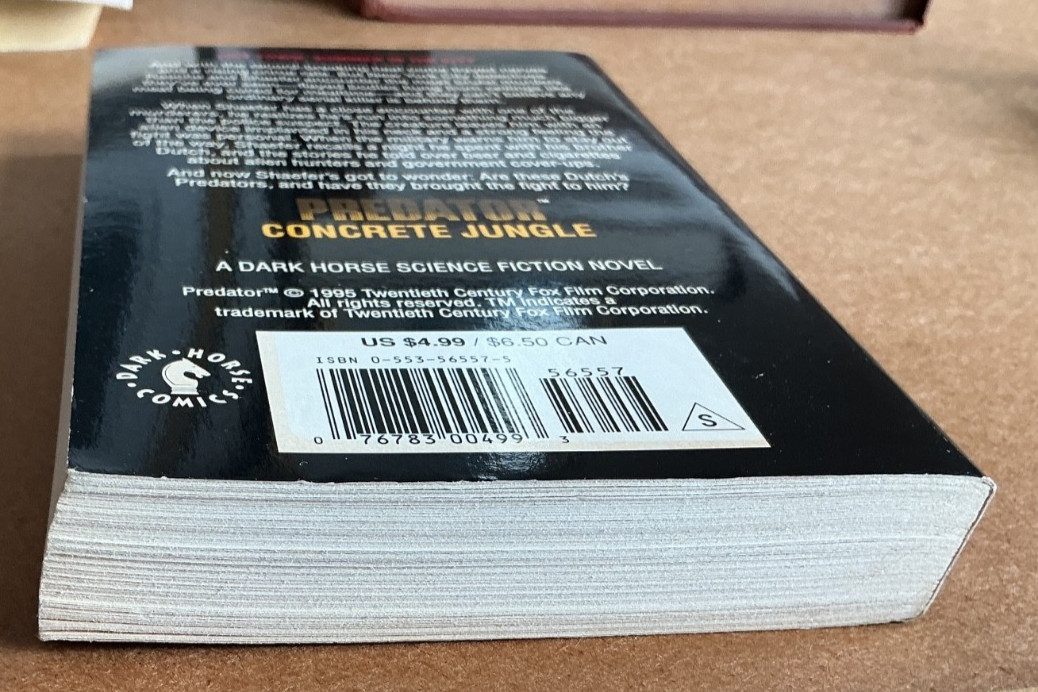 Predator Concrete Jungle Sci Fi Paperback 1995 1st Edition Bantam Dark Horse