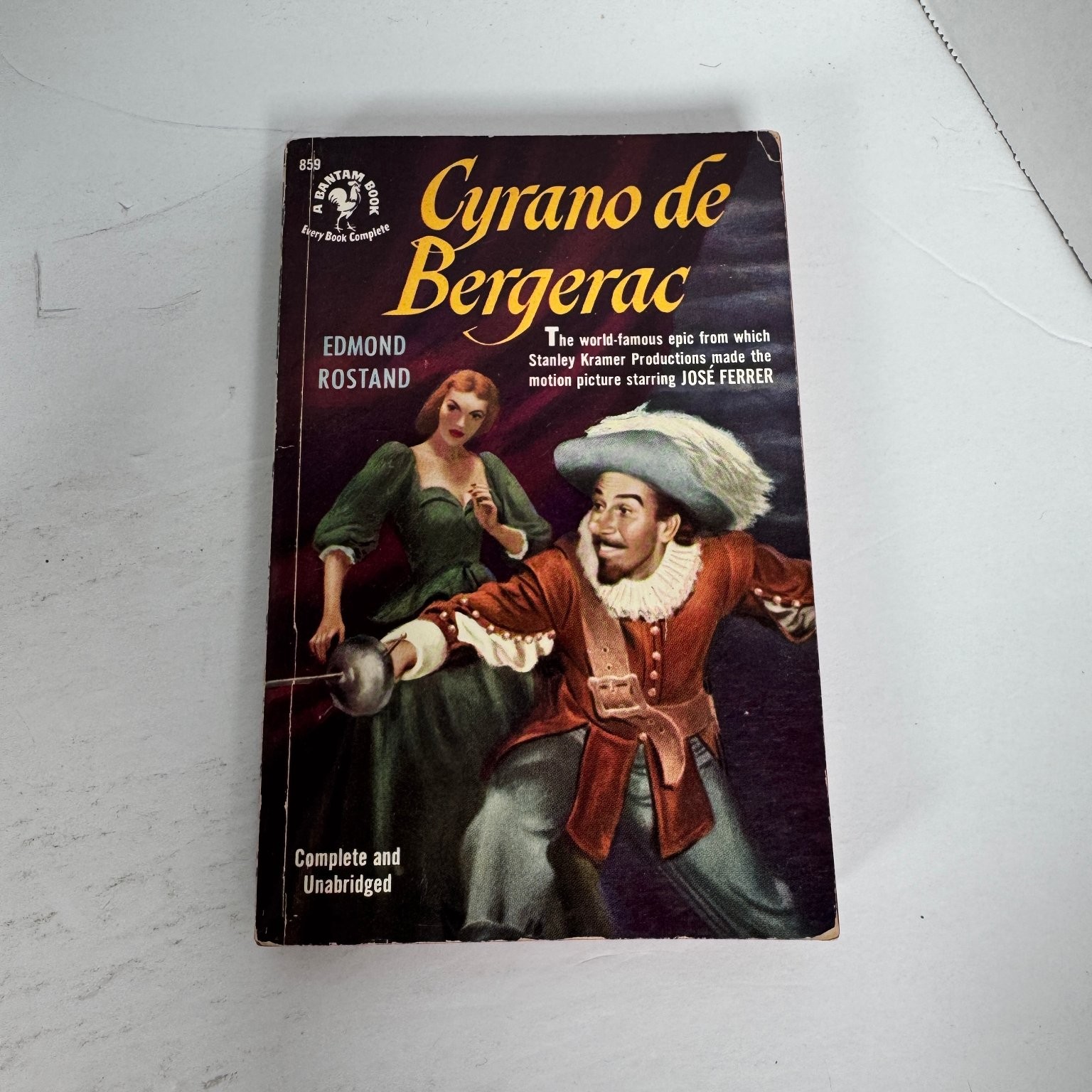 Cyrano de Bergerac Edmond Rostand 1950 Bantam 1st Printing Paperback Play