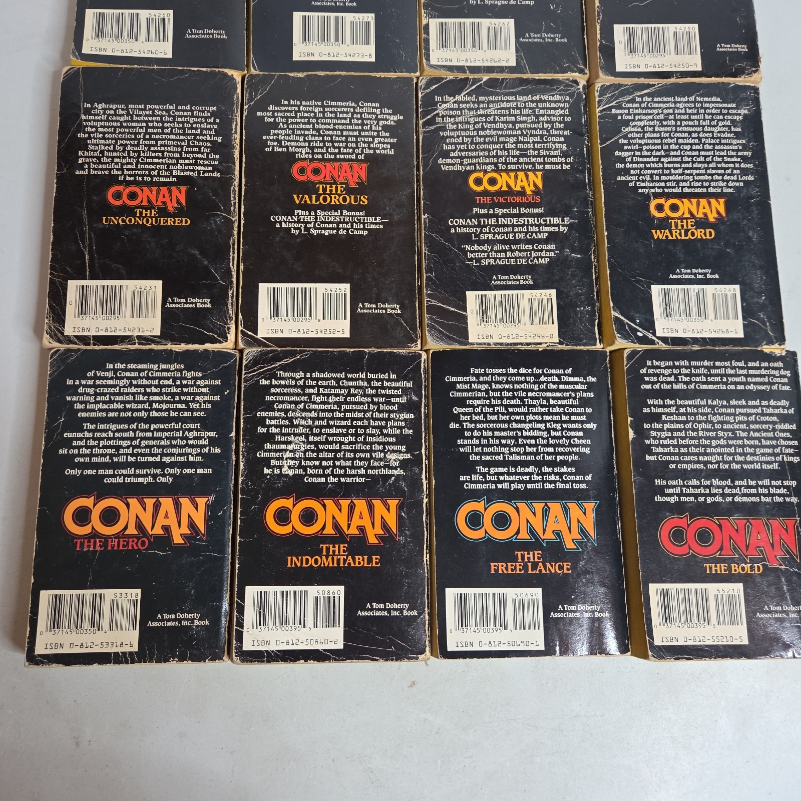 CONAN THE BARBARIAN 12x PAPERBACK Book LOT Fantasy TOR Robert Jordan