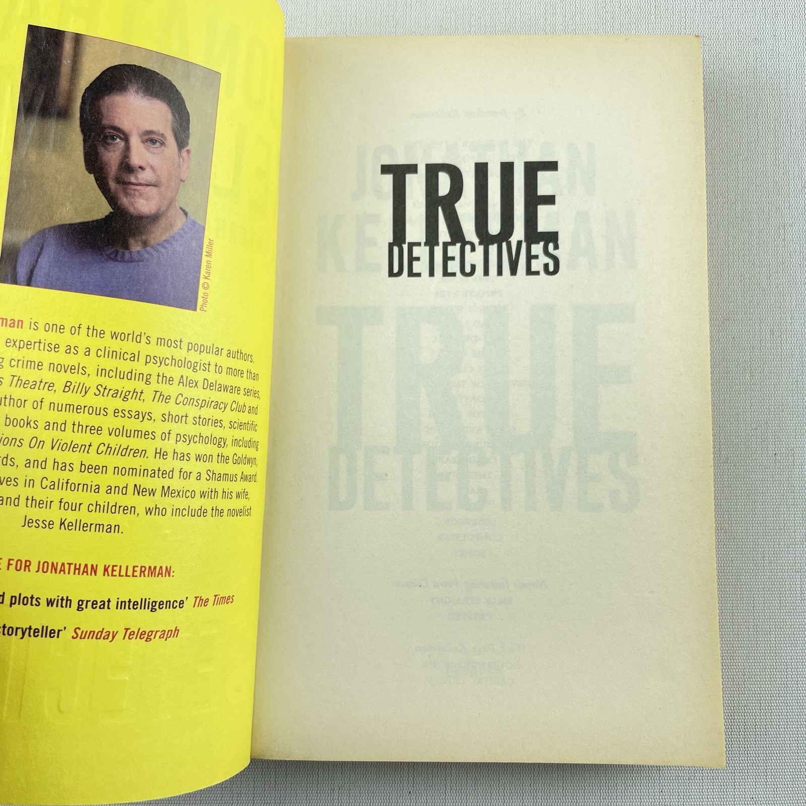 True Detectives Jonathan Kellerman Paperback Crime Mystery Thriller 978075534530