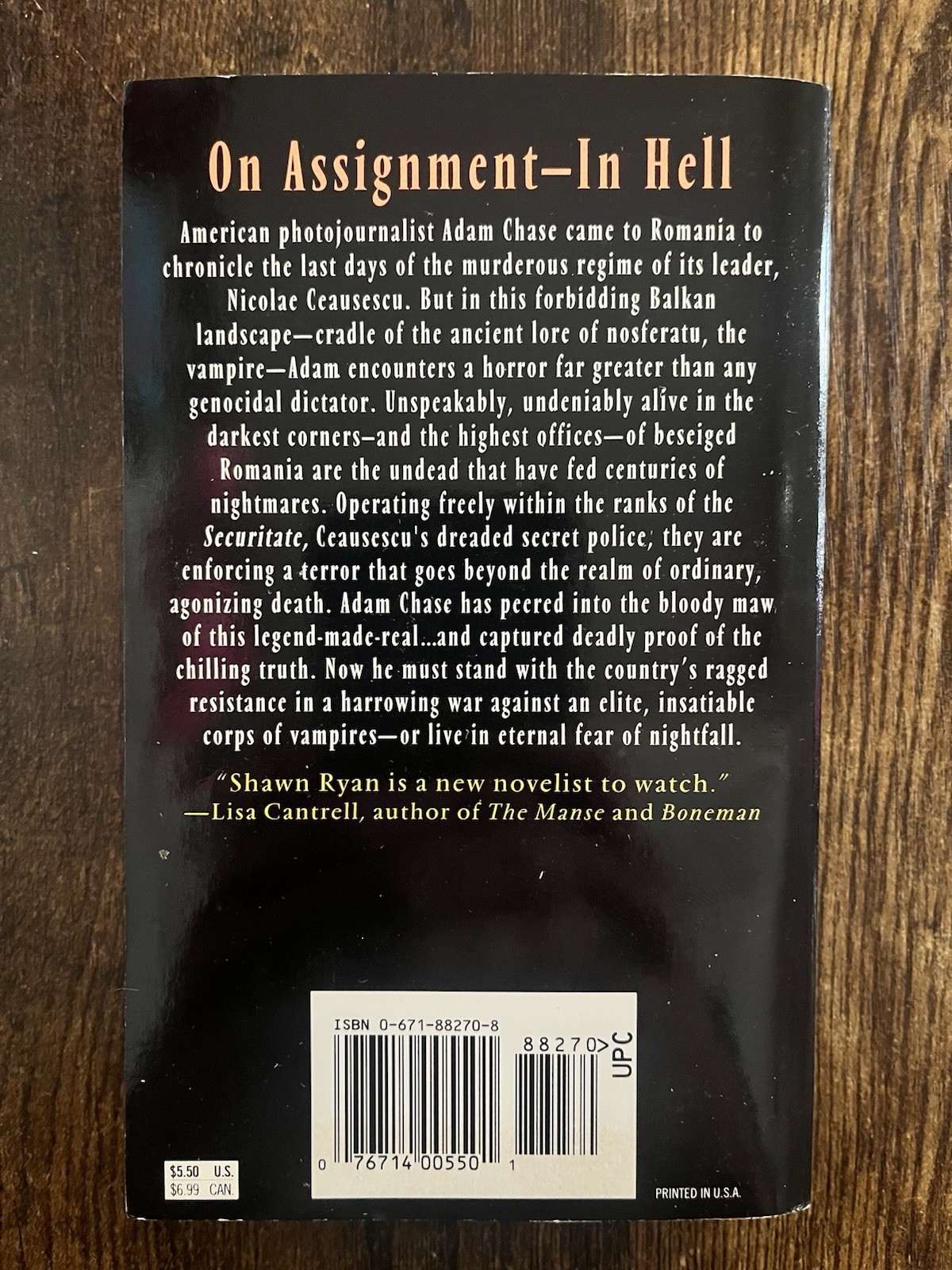 SHAWN RYAN 1ST EDITION – Nocturnas 1995 (Paperbacks from Hell)