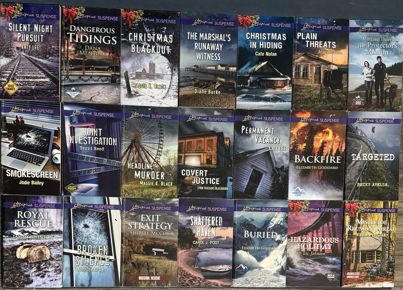 152 Love Inspired Suspense 2010-2019- All books pictured