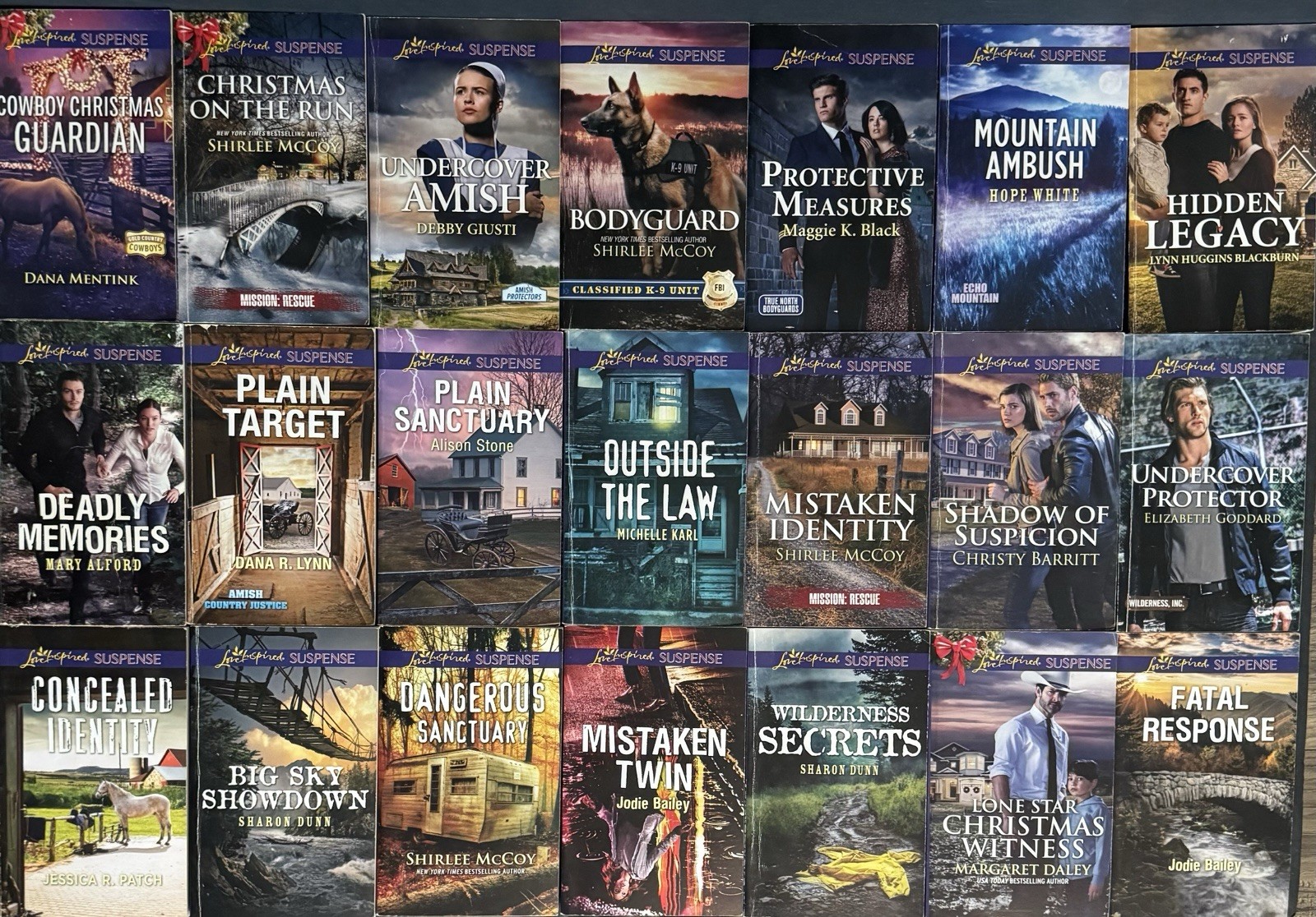 152 Love Inspired Suspense 2010-2019- All books pictured
