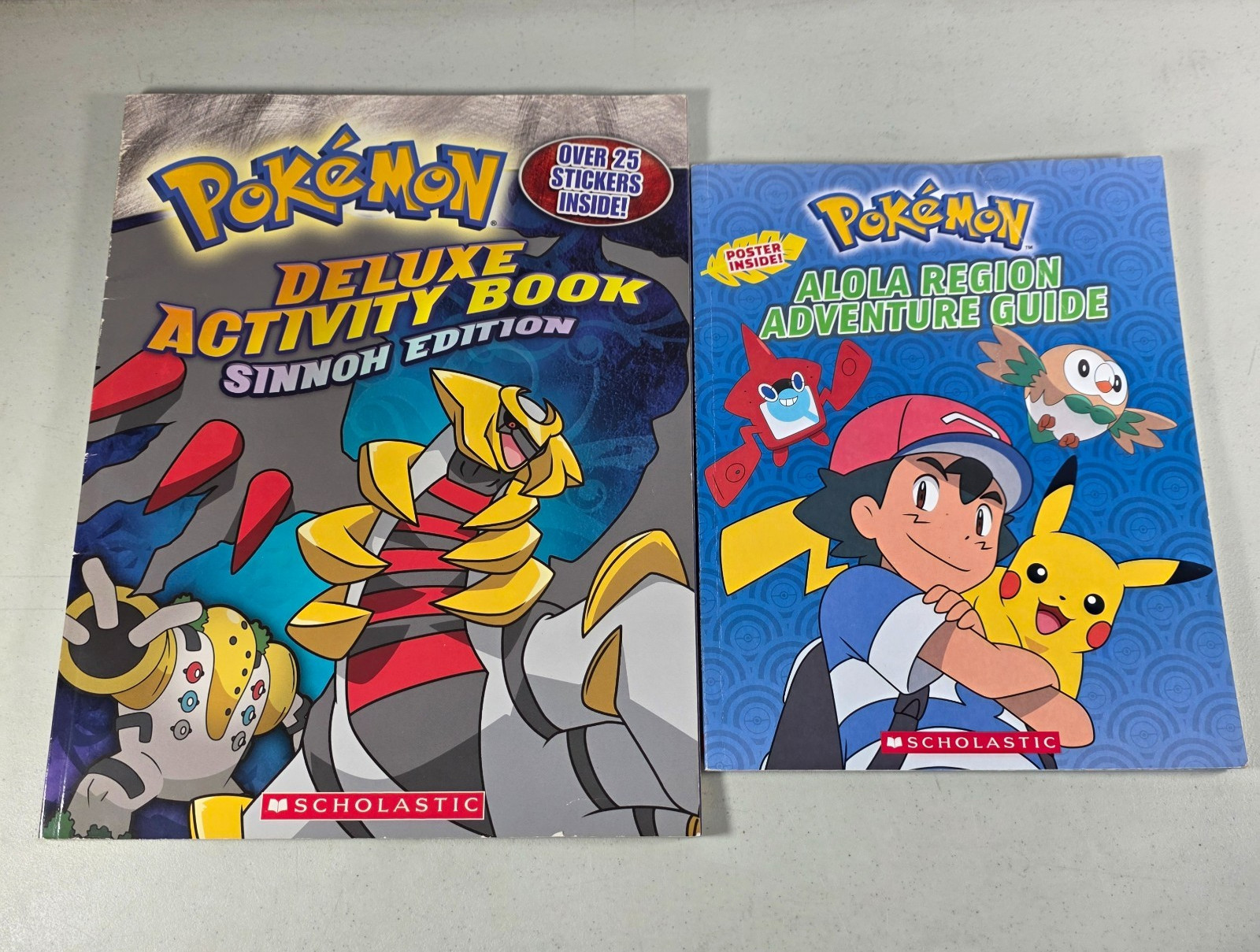 Pokemon Book Lot Deluxe Activity Johto Sinnoh + Alola Region Adventure Guide