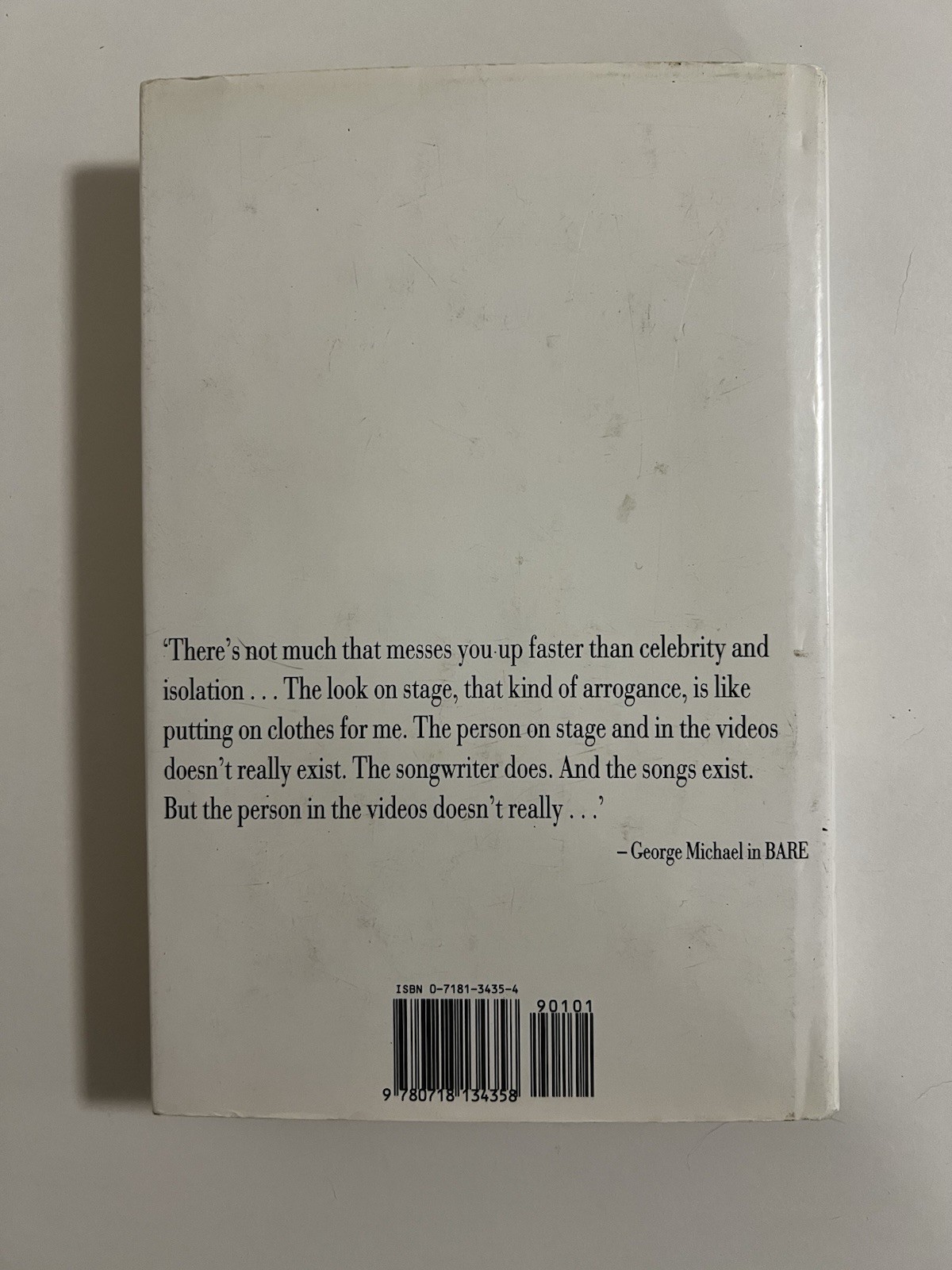 George Michael – Bare Autobiography Hardcover 1990 With Tony Parsons