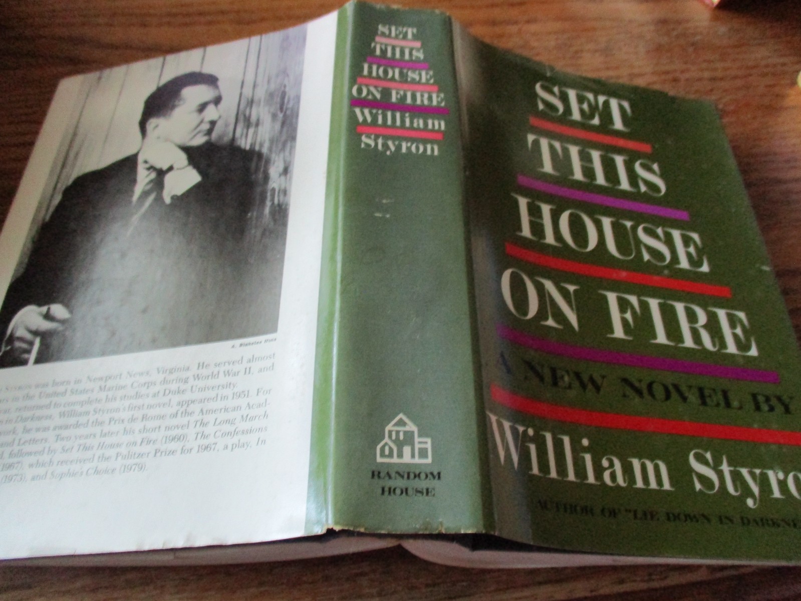 Set This House on Fire, William Styron, 1960 Hardcover w dust jacket in Mylar