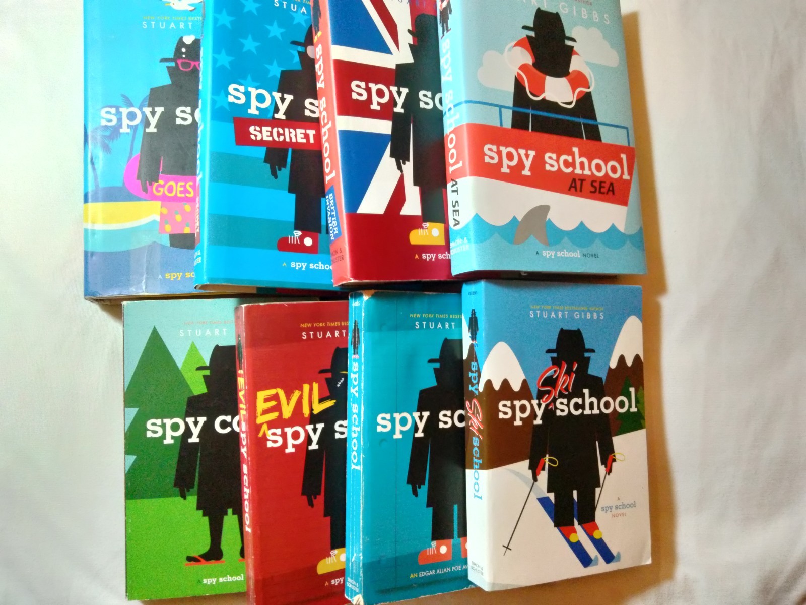 Spy School Stuart Gibbs Books 1-7, 9 LOT