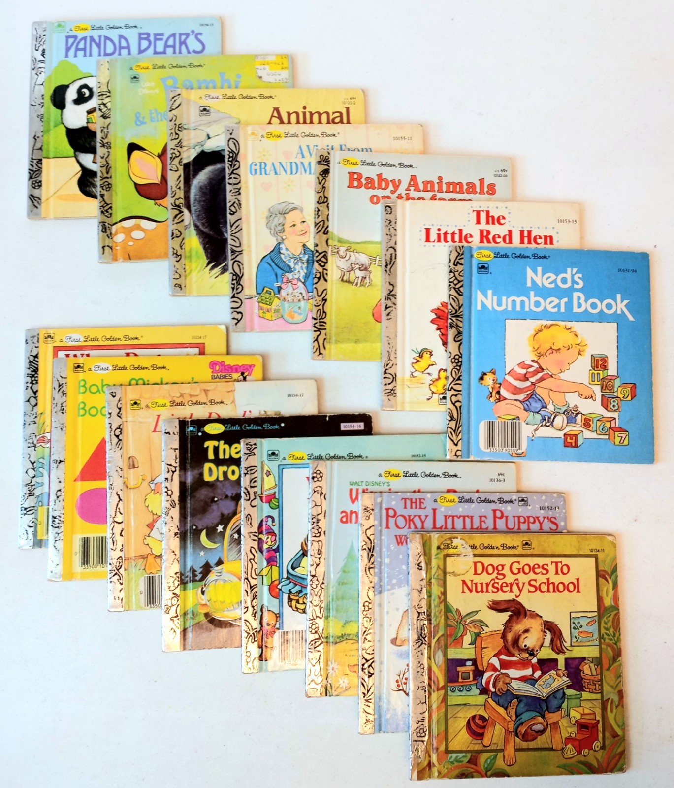 Lot of 15 VINTAGE 80s My First Little Golden Books Teacher Library Pediatrics