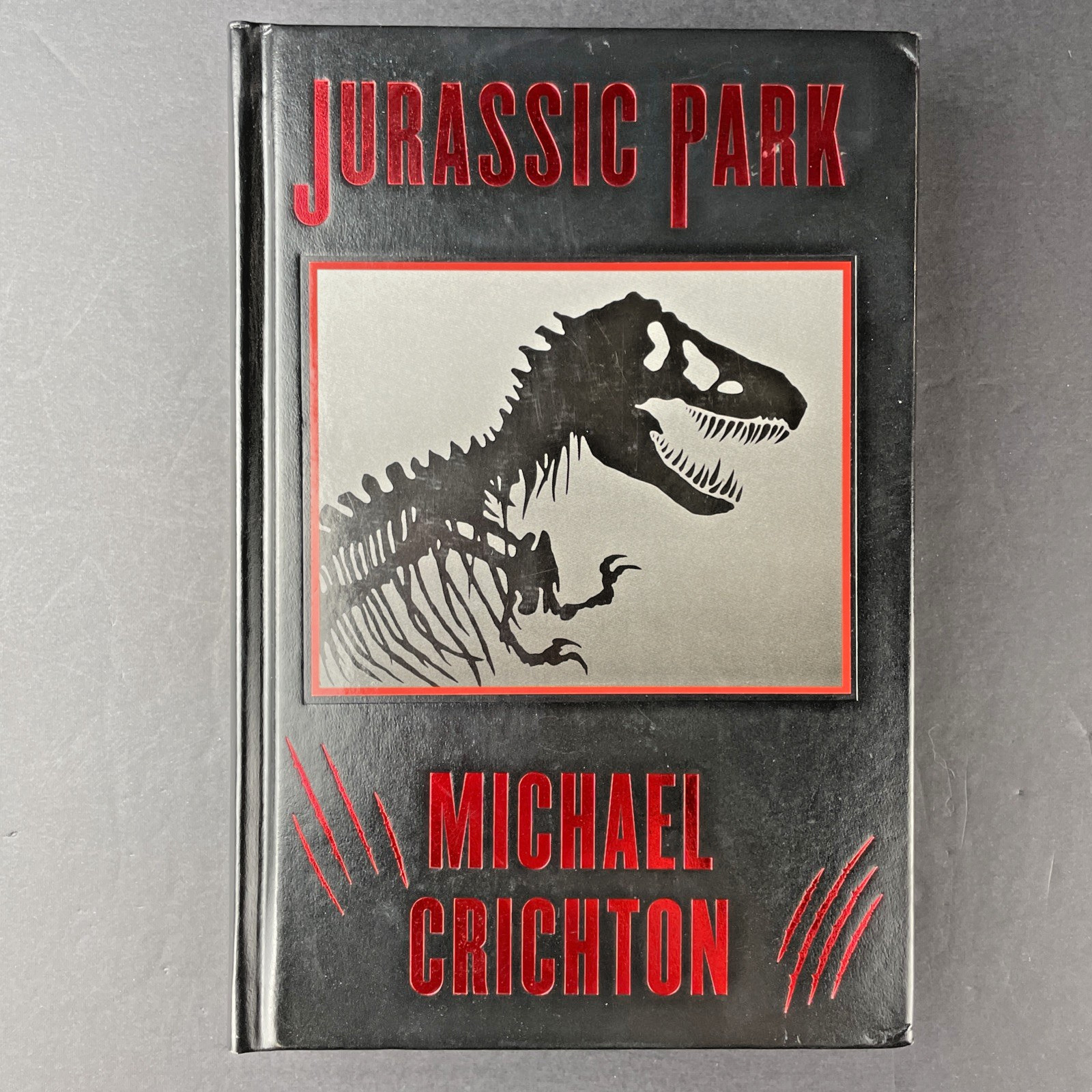 Jurassic Park Michael Crichton Hardcover Proprietary Edition Black Red TRex 2017