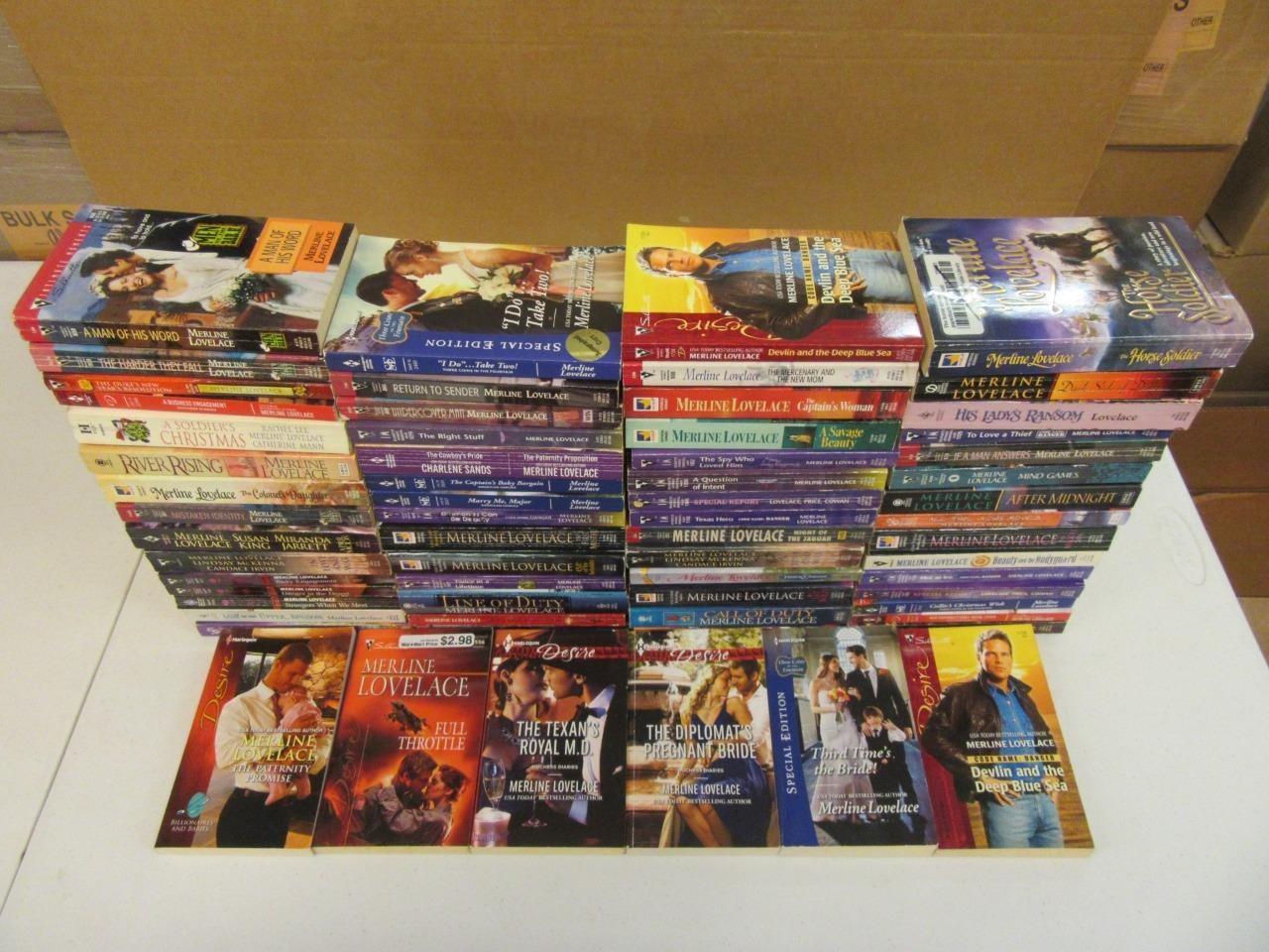 HUGE Lot (65) MERLINE LOVELACE Romance Books Novels HARLEQUIN SILHOUETTE SERIES