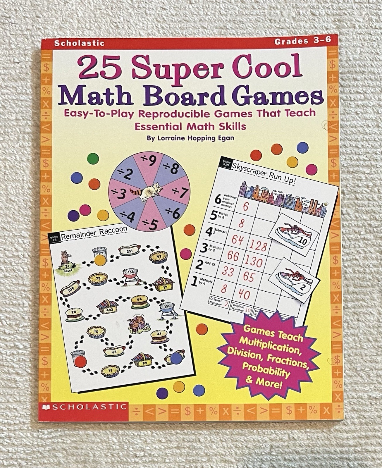 H2- Lorraine Hopping Egan Scholastic 25 Super Cool Math Board Games Grades 3-6