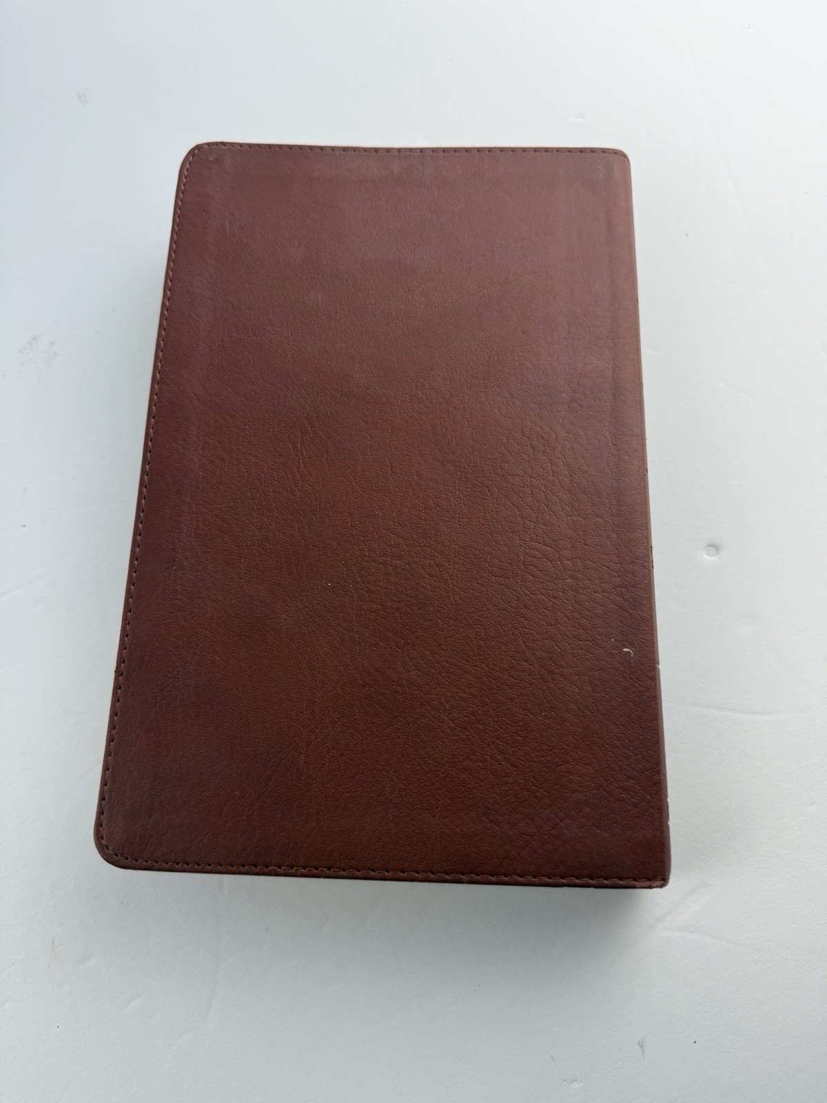 Holman CSB Version Thin Bible, Brown LeatherTouch Red Letter With Maps