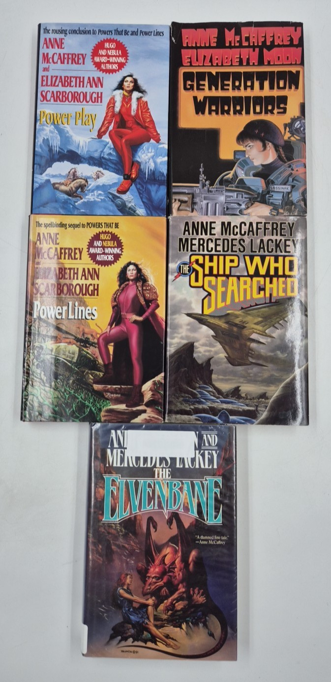 Lot Of 5 Anne McCaffrey Hardcover Books Dust Jacket Science Fiction Power Play