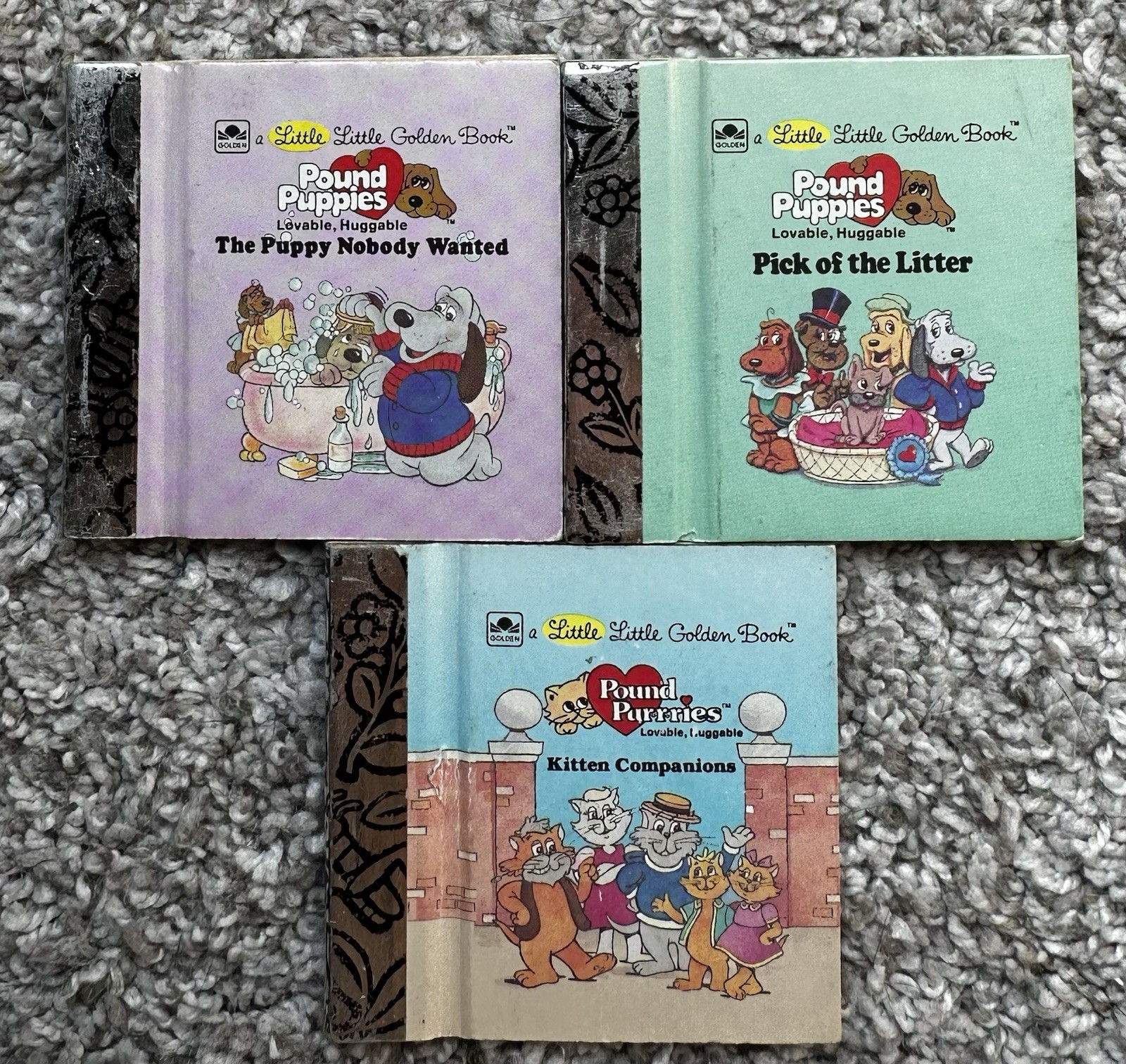 Little Little Golden Books Mini 2.5” Hardee’s Premiums Pound Puppies Purries Cat