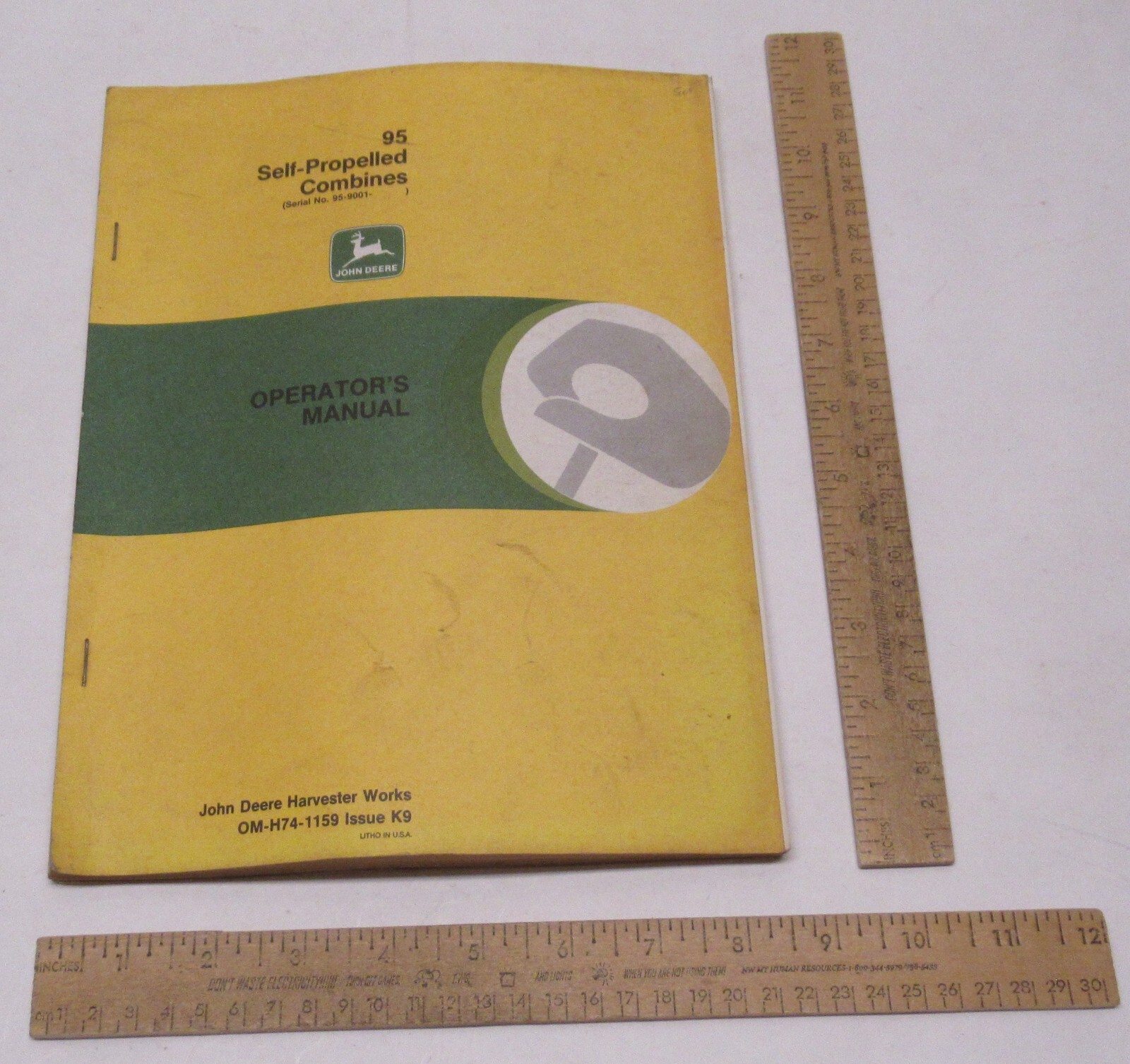95 Self-Propelled Combine JOHN DEERE – OPERATOR’S MANUAL – Serial No. 95-9001-