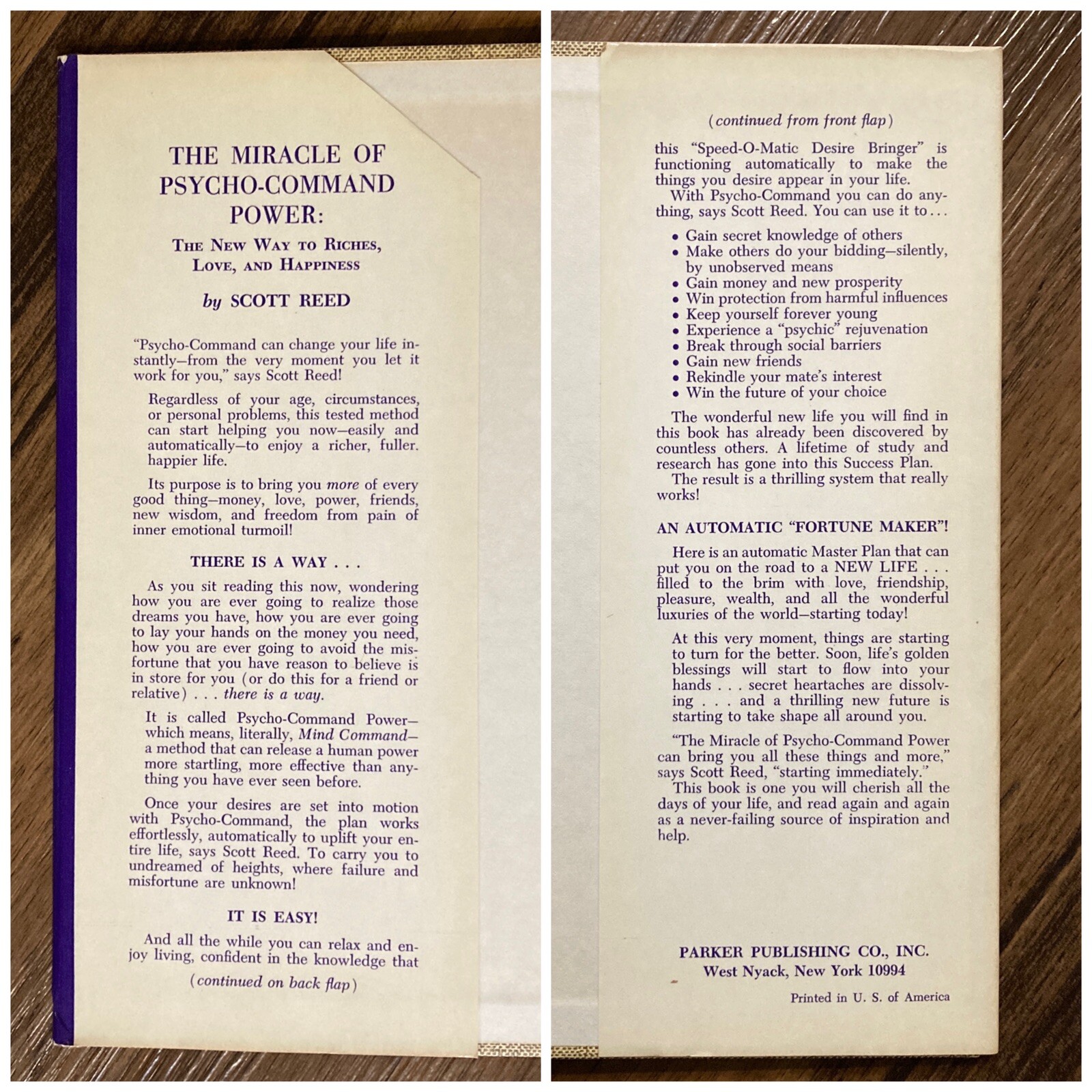 The Miracle of Psycho-Command Power – Scott Reid (1972 HC)