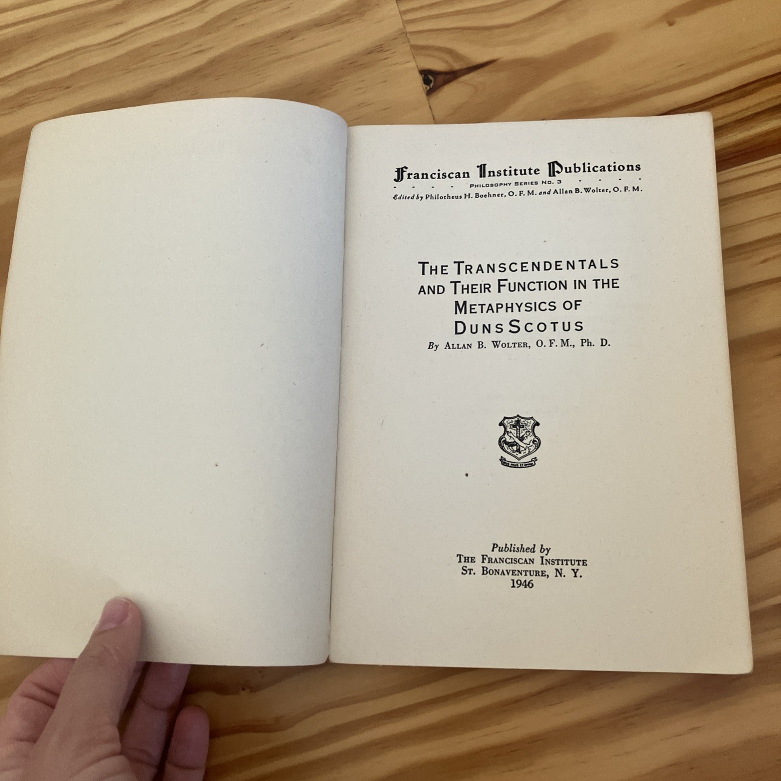 The Transcendental And Their Function In The Metaphysics Of Duns Scotus: Wolter