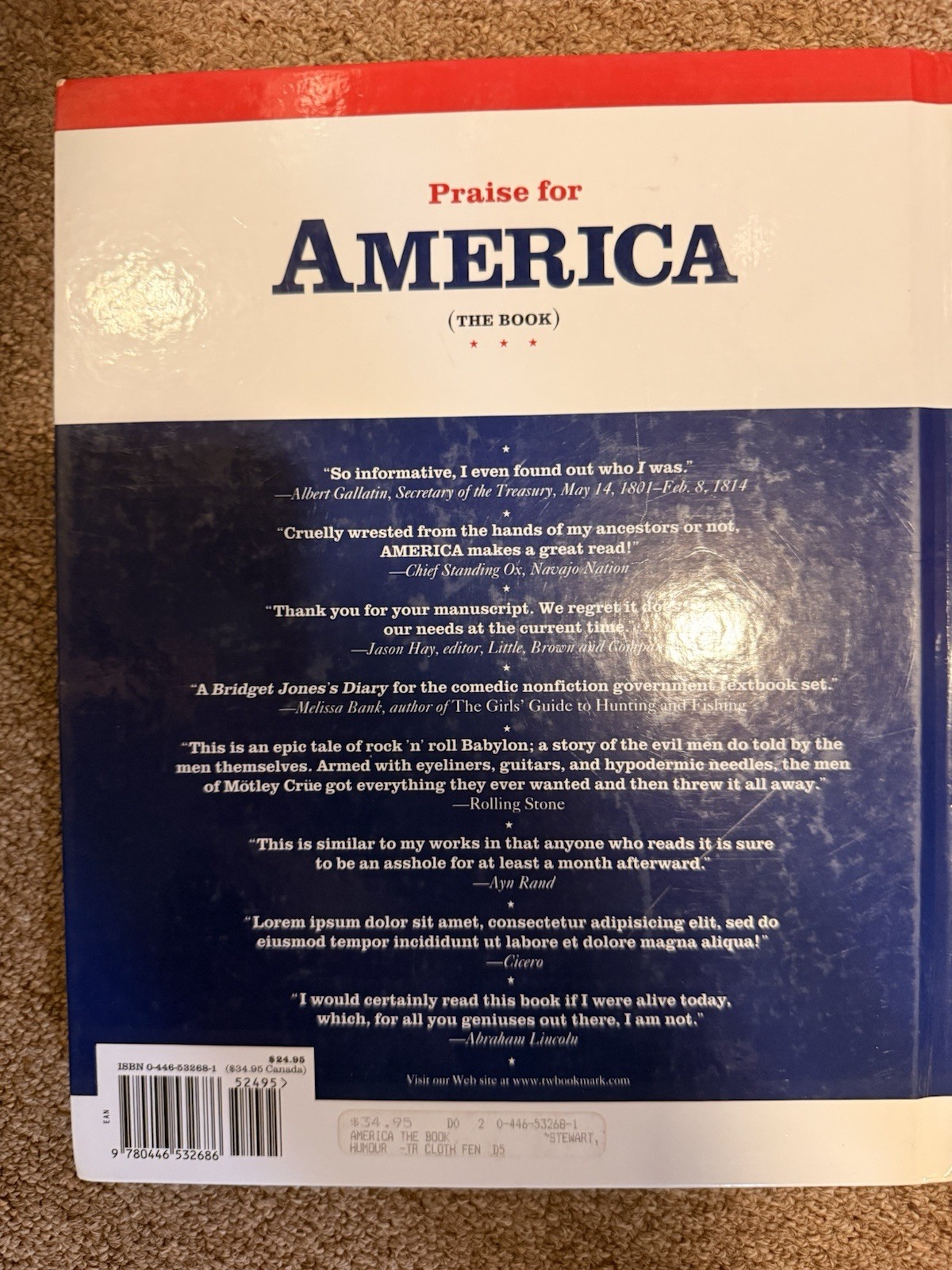 Daily Show w/ Jon Stewart Presents America (The Book) HC 1st Printing 2004