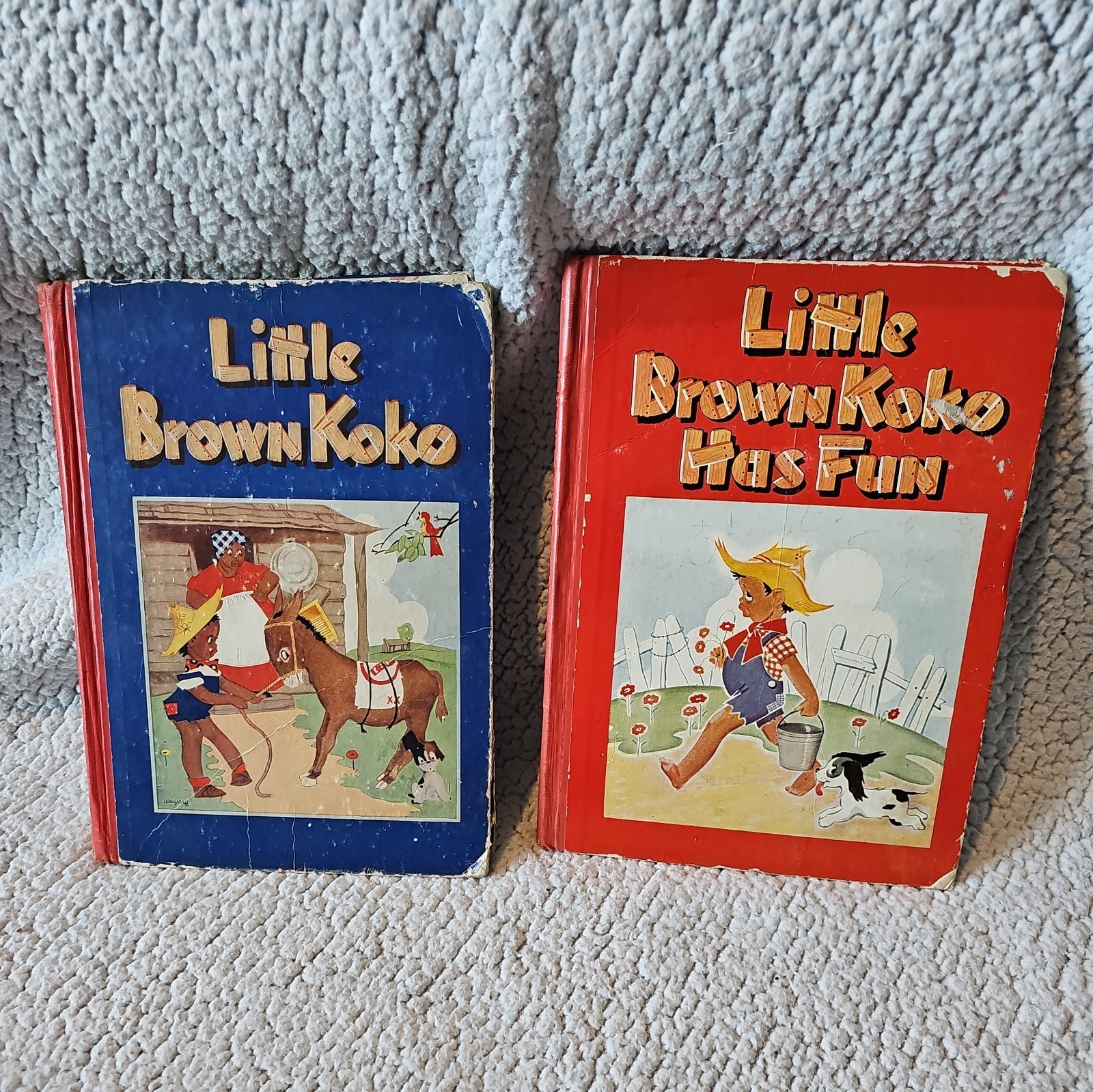 Little Brown Koko & Little Brown Koko Has Fun 1940 & 1952 Hardcover Books LOVED