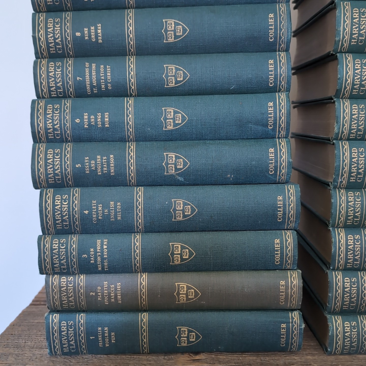 Harvard Classics Complete Set 52 Five Foot Shelf Books 1909 Collier RARE Green