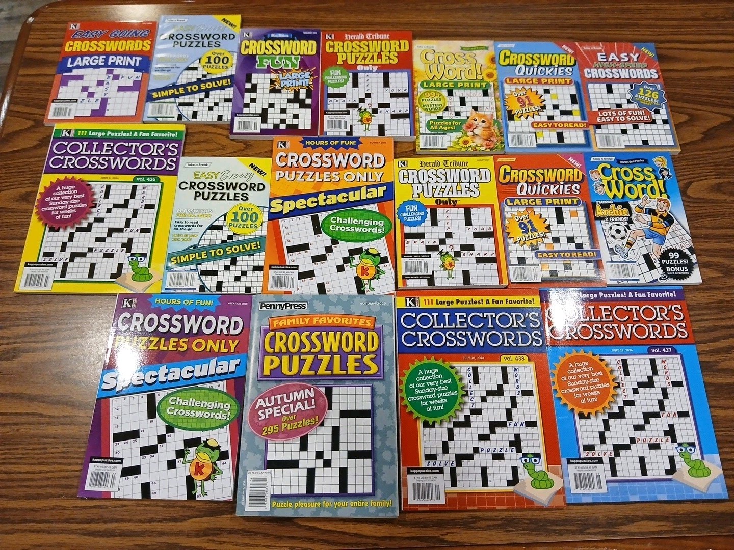 Lot of 17 Kappa Take A Break Pennypress Crossword Puzzle Books Lot