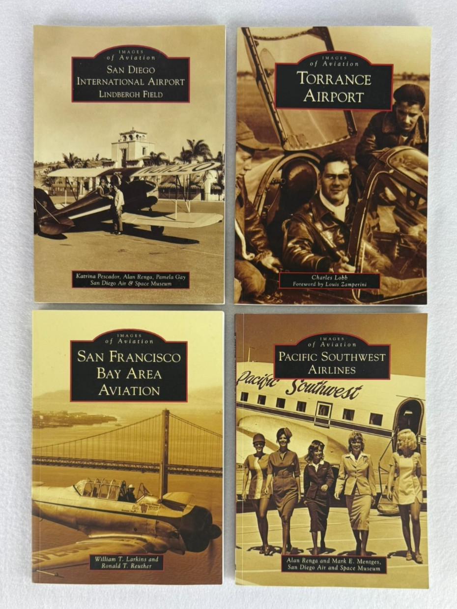 Lot of 4 Aviation History Books Pacific Southwest Airlines, San Diego, Torrance