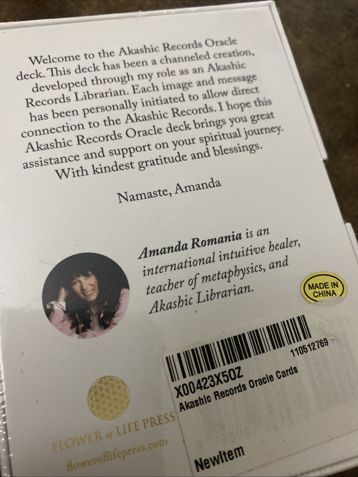 Akashic Records Therapy Oracle Tarot Card Deck and Guidebook by Amanda Romania